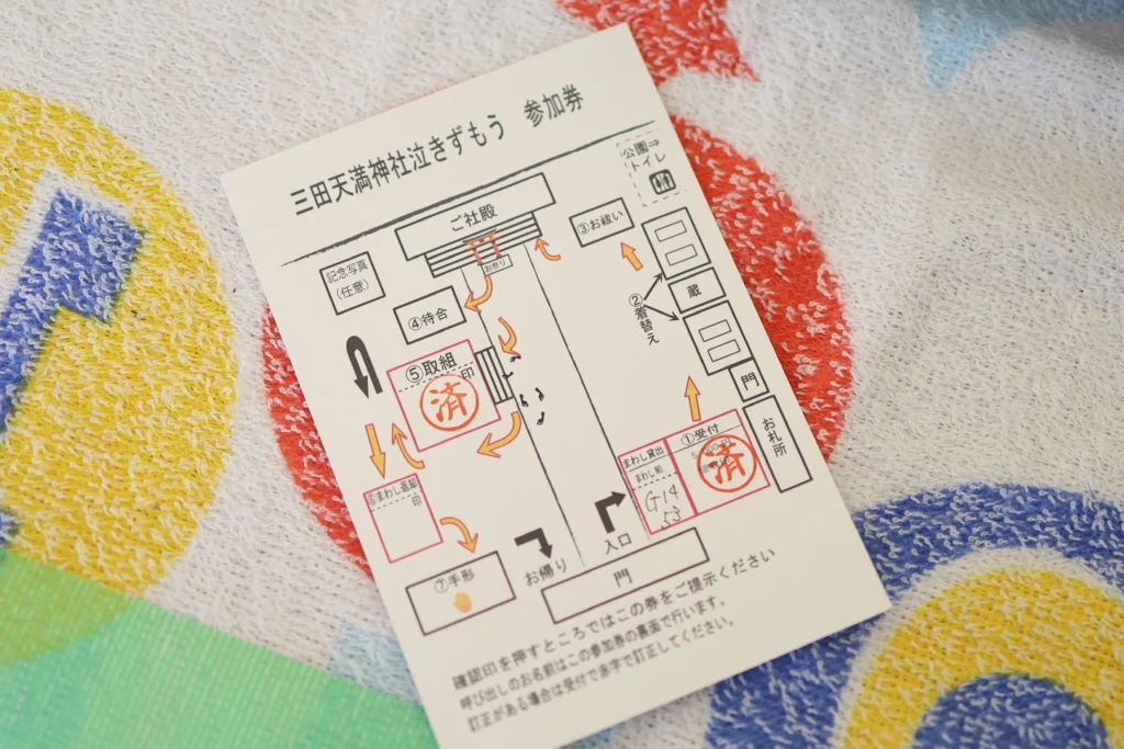 泣き相撲の案内図
